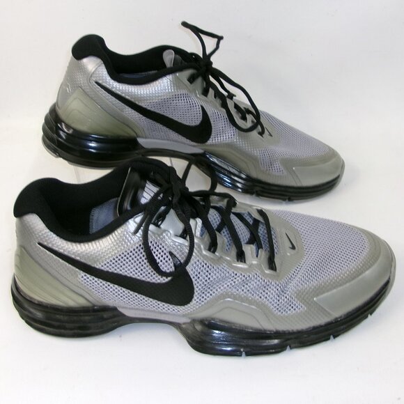 Nike Lunarlon Lunar TR1‎ Silver Black Training Shoes Men's US 12.5 - Picture 1 of 6